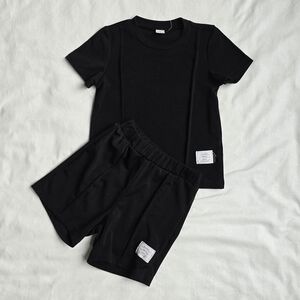 Black T-Shirt and Shorts Set